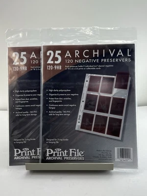Print File Archival 120 Negative Preservers 120-9HB 25ct. - Image 1 of 3