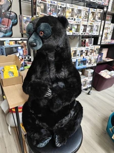 Disney Store Brave Queen Elinor Bear Piernas Articuladas Peluche Negro con Corona 24” Jumbo - Imagen 1 de 5