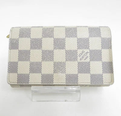 Auténtica Cartera LOUIS VUITTON Damier Azur Porte Monnaie Billetes Caja Fuerte S#48115 Foto 1 de 4