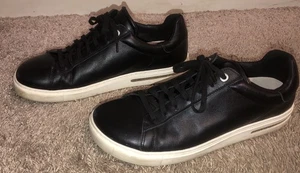 Black Birkenstock Bend Low Leather Lace Up Sneakers Men’s Sz 10 - Picture 1 of 11