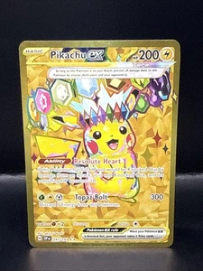 Pokémon TCG Pikachu EX Surging Sparks Holo Hyper Rare Gold 247/191 A - Picture 1 of 6