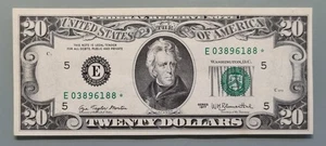 1977 Twenty Dollar Federal Reserve Note $20 STAR NOTE Uncirculated #96435 - Picture 1 of 2