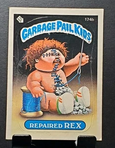 1986 Garbage Pail Kids #174b REPAIRED REX Vintage Sticker Card EX - Bild 1 von 2