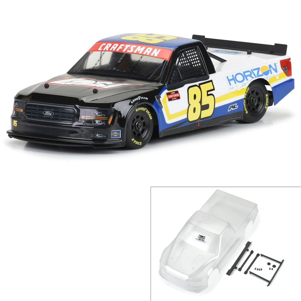 Pro-Line 365400 1/12 预切 2024 福特 F-150 卡车透明车身:Losi NASCAR — 第 1/1 张图片