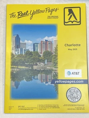 Charlotte The Real Yellow Pages Phone Book Magazine May 2025 North Carolina NC - Image 1 of 2