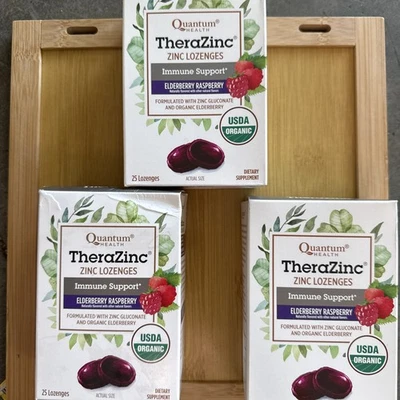 3 Cajas Quantum Health TheraZinc Saúco Frambuesa Zinc 2x 25, Exp 3-2 Foto 1 de 2
