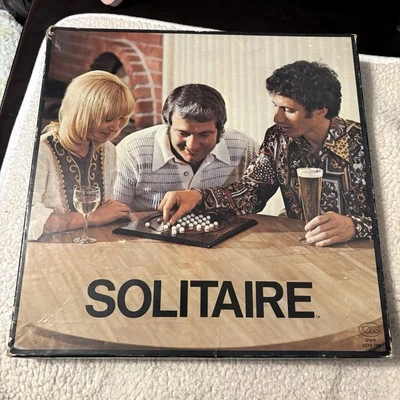 1974 Reiss Solitaire Marble Challenge Game with Wood Board ~ Vintage - Image 1 of 4