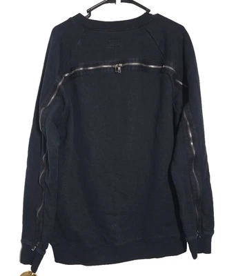 Sudadera Raglán Hudson Para Hombres ENZO Expuesta Cremallera XL 100% Algodón Negra ACOGEDORA Foto 1 de 4