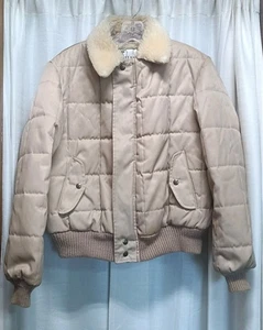 Lakeland Bomberjacke Herren Gr. 42 beige gesteppt Sherpa gefüttert Vintage  - Bild 1 von 11