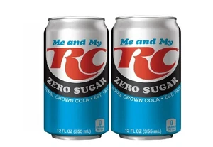 🟢 New Limited RC Royal Crown ZERO SUGAR Original Sparkling Cola Soda (2 Cans) - Picture 1 of 1