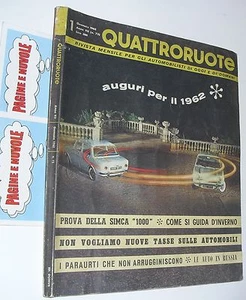 QUATTRORUOTE  n 1 ( 1962 ) simca 1000 - Foto 1 di 1