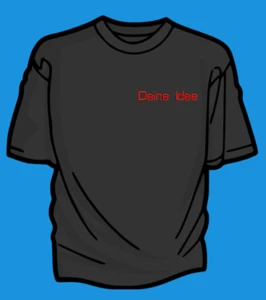 camiseta bordada diseño propio - inscripción en el pecho - camiseta bordada - Imagen 1 de 11