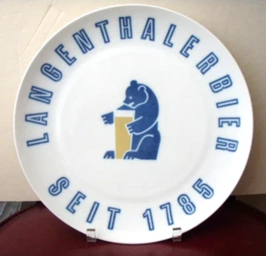 Langenthal Swiss Porcelain Bierbrauerei Langenthal Wall Plaque - Picture 1 of 7