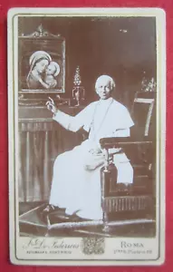 Orig. Foto CDV Ritratto Papa Papa il Papa Leone XIII Vaticano Chiesa Roma 1890 circa - Foto 1 di 12