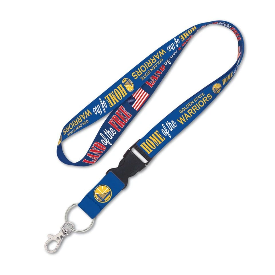 NBA GOLDEN STATE WARRIORS USA LANYARD KEY CHAIN NEW - Image 1 of 1