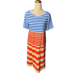  Marni x Uniqlo Striped Colourblock Dress Size M Cotton Mod Art Collab Rare - Picture 1 of 8