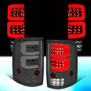 FOR 2004-2008 FORD F150/LOBO PAIR SMOKED HOUSING DUAL 3D LED BAR TAIL LIGHT/LAMP - Picture 1 of 10