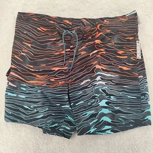 George 3XL Animal Stripe Swim Shorts Above The Knee UPF 50+ Quick Dry NWT - Picture 1 of 7
