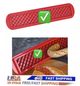 Hot Dog Slicer Hotdog Cutter Tool Sausage Links BBQ Grill Kitchen Smoker Camping - Picture 1 of 5