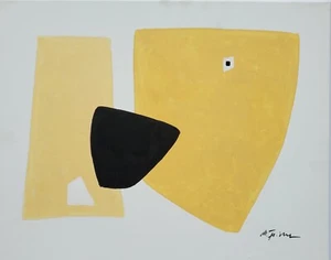 Gemälde Ölgemälde Abstrakt Flächen Linien Farbkörper Michael Feicht Signiert - Picture 1 of 10