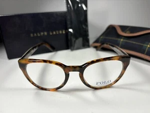 😎 New!! Polo Ralph Lauren 2164 Eyeglasses 5017 Plaid Havana Frames 49/19/145 - Picture 1 of 7