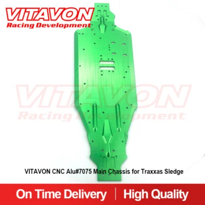 Vitavon CNC Alu#7075 Main Chassis for Traxxas Sledge Green - Image 1 of 4