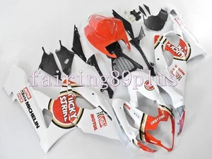 White Red Lucky Strike ABS Injection Fairing Kit Fit for 2005 2006 GSXR1000 - Picture 1 of 6