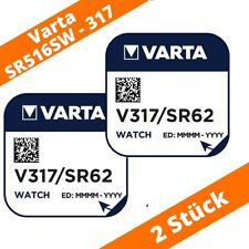 2 x Varta V317 Uhren Batterie Knopfzelle SR62 SR516SW Watch Silberoxid 1,55 V