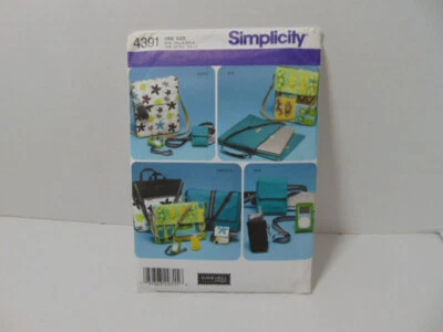 Computer Bags Pattern - Simplicity 4391 Elaine Heigle Designs, ..NEW -UNCUT - Image 1 of 4