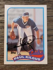 1989 TOPPS TRADED PAUL KILGUS AUTOGRAPH AUTO #60T CHICAGO CUBS