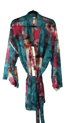 Bata de Noche Cacique Poliéster Colorido Verde Transparente Kimono Talla 22/24 (8) Foto 1 de 4