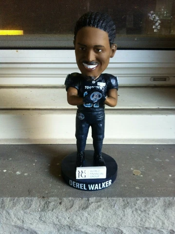 TORONTO ARGONAUTS DEREL WALKER CERAMIC BOBBLEHEAD *SGA* Cover