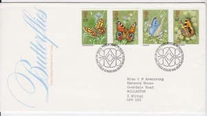 GB ROYAL MAIL FDC 1981 BUTTERFLIES STAMP SET BUREAU PMK - Picture 1 of 1