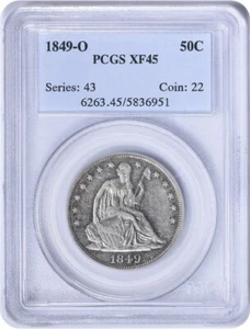 1849-O Liberty Seated Silver Half Dollar EF45 PCGS - Picture 1 of 4