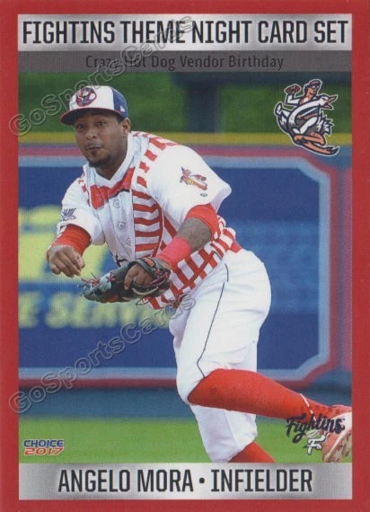 2017 Reading Fightins Theme Night Angelo Mora RC Rookie Phillies - Image 1 of 1