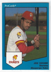1989 ProCards Albuquerque Dukes #82 (Triple A-Los Angeles Dodgers) Jose Vizcaino
