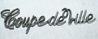 Vintage Coupedeville Emblem = 4.25" Long Silver (A-9)