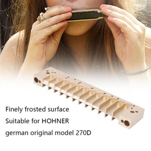 Professional Harmonica Comb 12‑Hole Comb Accessories for HOHNER 270D Alloy Gold - Picture 1 of 12