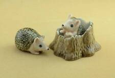 Two Cute Hedgehog And Trunk Figurines They Are Lovely W/B0X Popular *Mint*