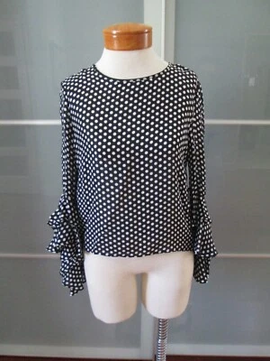 Blusa Milly Lunares Volantes Manga Trasera Cerradura Talla 6 Foto 1 de 4