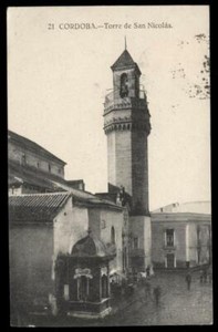 original post card PAIN - CORDOBA tower of san nicolas 