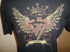 Medium Mens Van Halen 2007 Concert tour 2-sided Dates t-shirt Rock Band 