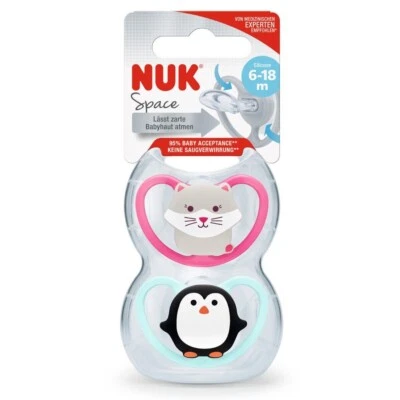 NUK Space Baby Dummy 6-18m 2pk - image 1 of 2