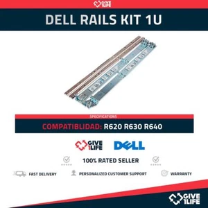 DELL RAILS KIT 1U R620 R630 R640 53D7M, D419M, 0Y819K, FV6YR, G378C, Y235M - Photo 1/5
