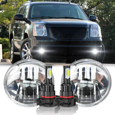 For GMC YUKON 2007-2013 2014 LED Fog Lights Front Bumper Lamp Clear Lens Left/R - Image 1 of 4