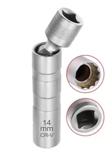 14mm 3/8Inch 12 Point Thin wall Swivel Spark Plug Socket Removal Tool For BMW US - Picture 1 of 9