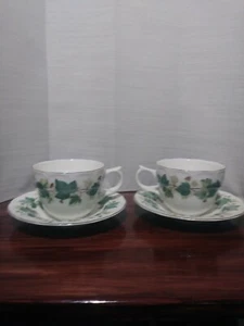  (2) Nikko Geschirr Casual Living Grünholz Teetasse und Untertassen (je 2) - Bild 1 von 10