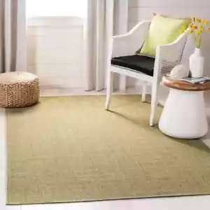 MARTHA STEWART x SAFAVIEH 3' x 5' Green MSR9501Y Farmhouse Sisal & Jute Accen... - Picture 1 of 6