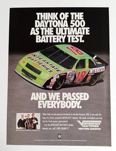 Interstate Batteries Dale Jarrett Daytona 500 1993 cargador de coche anuncio impreso cortado - Imagen 1 de 2