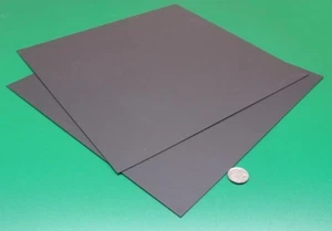 Polypropylene Sheet Black, Formex Flame Retardant .017" x 12" x 12", 2 Pieces - Picture 1 of 7